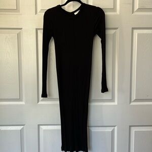 H&M Black Stretchy Long Sleeved Dress